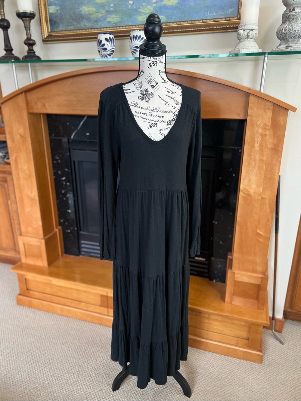 Zsupply Long-Sleeve Tiered Maxi Dress